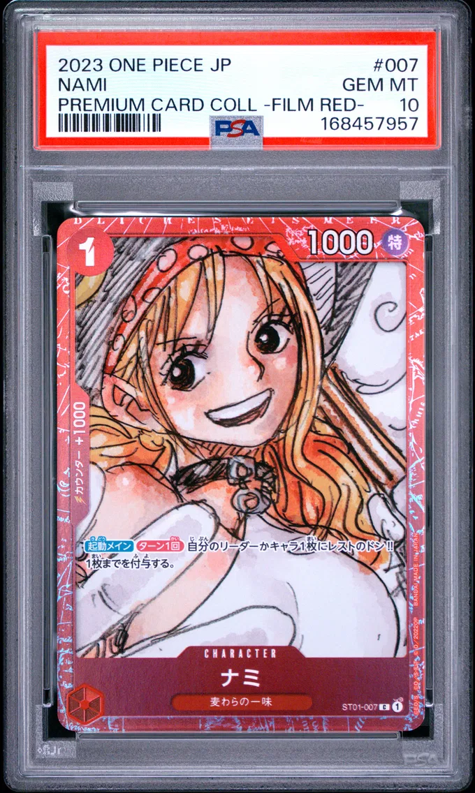 2023 #007 Nami PSA 10 One Piece Japanese Premium Card Collection -One Piece Film Red-