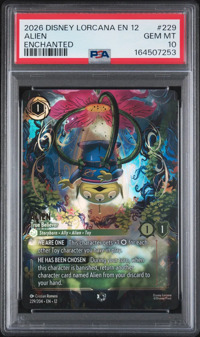 2026 #229 Alien - True Believer PSA 10 Disney Lorcana EN 12-Wilds Unknown