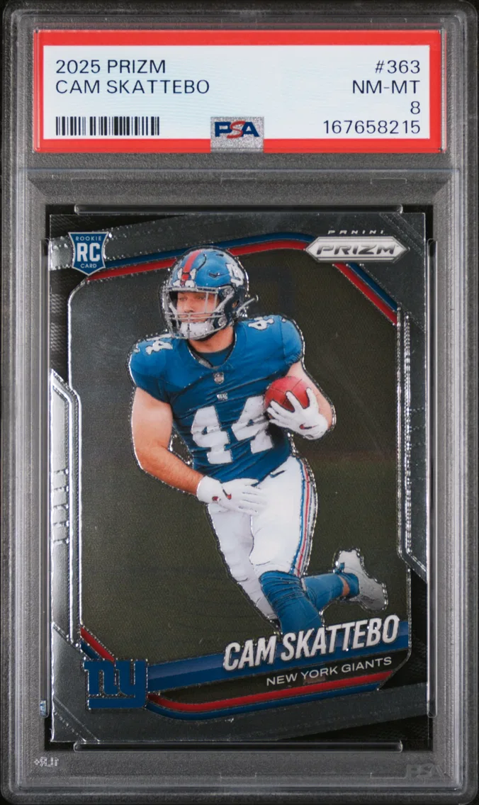 2025 #363 Cam Skattebo PSA 8 Panini Prizm