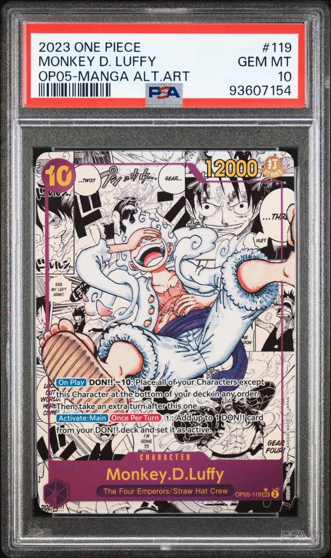 2023 #119 Monkey D. Luffy PSA 10 One Piece OP05-Awakening of the New Era