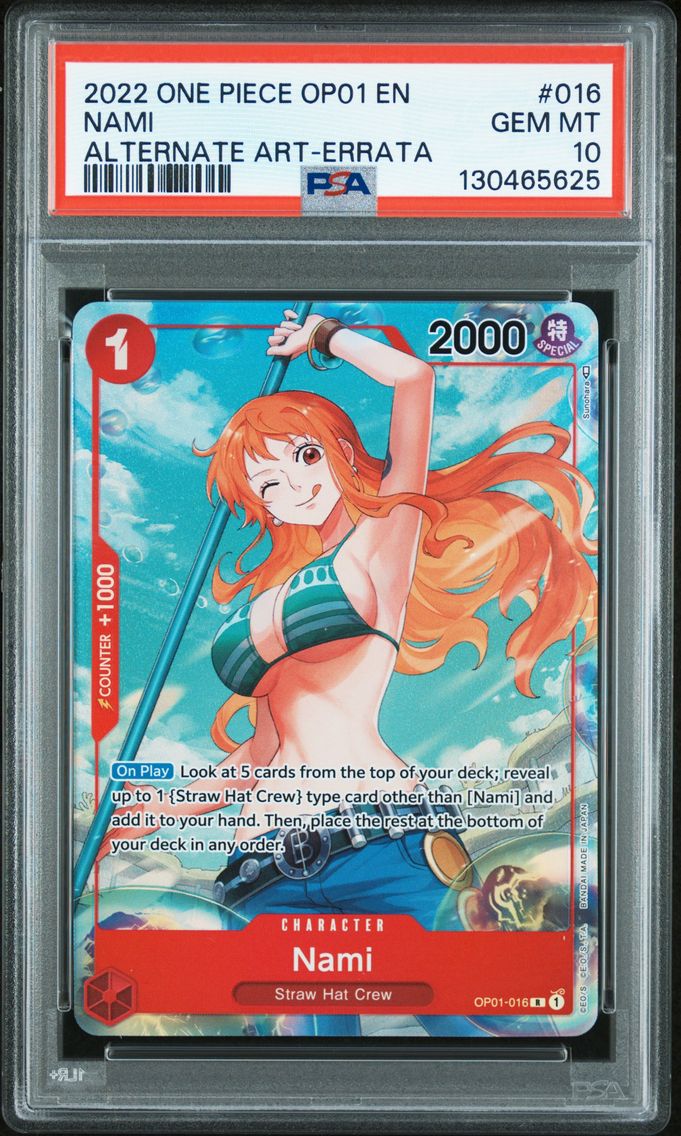 2022 #016 Nami PSA 10 One Piece OP01-Romance Dawn