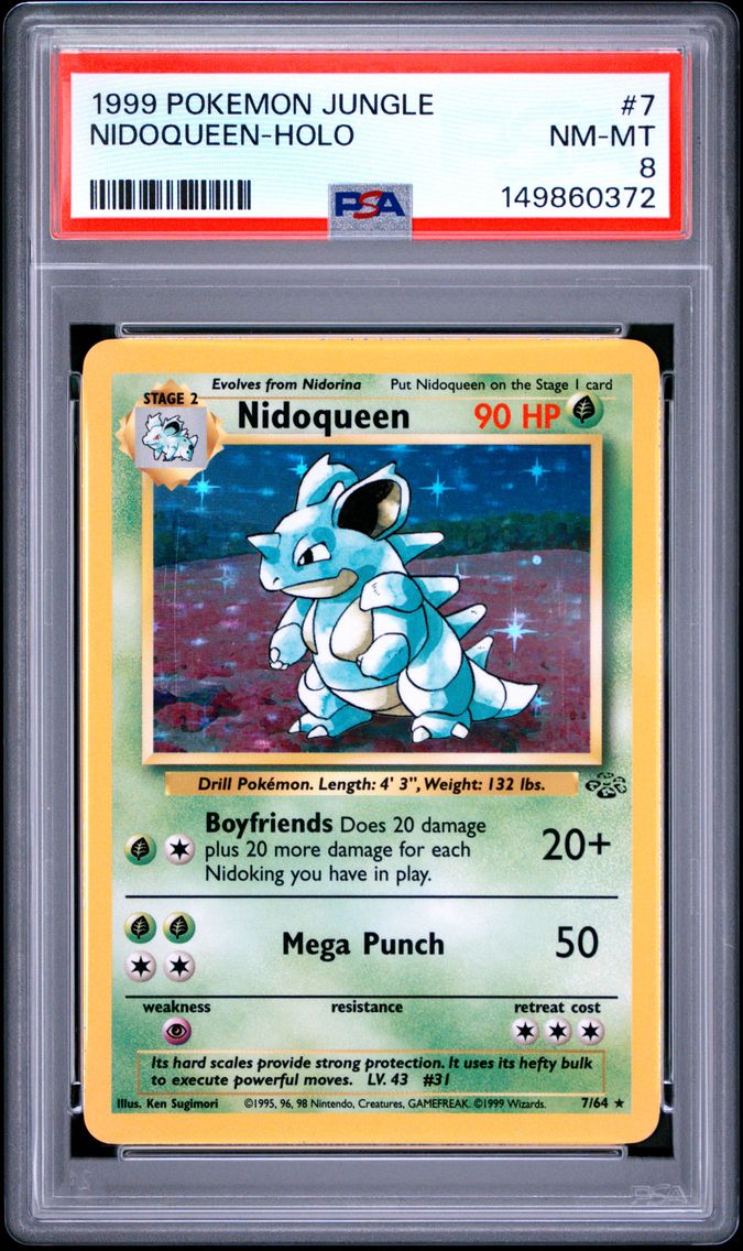 1999 #7 Nidoqueen-Holo PSA 8 Jungle