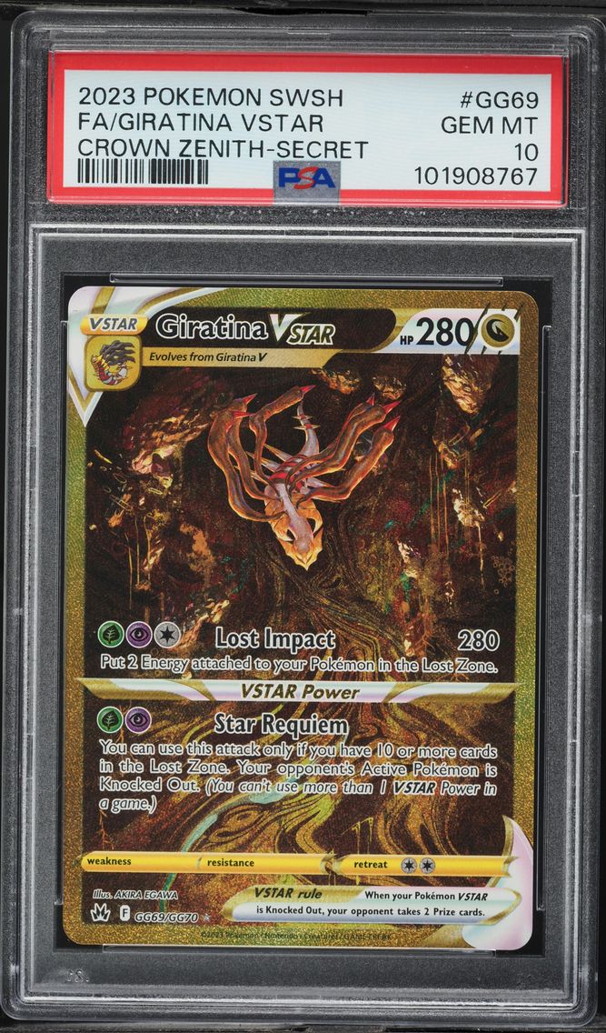 2023 #GG69 Full Art/Giratina Vstar PSA 10 Sword and Shield Crown Zenith Pokemon