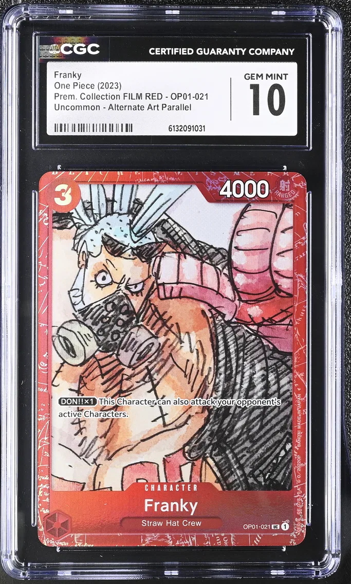 2023 #OP01-021 Franky CGC 10 Premium Collection FILM RED (Foil) - English