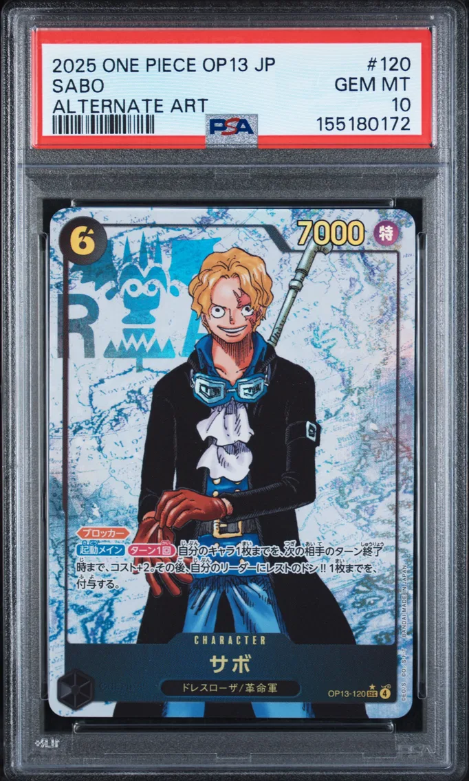 2025 #120 Sabo PSA 10 One Piece Japanese OP13-Carrying on His Will