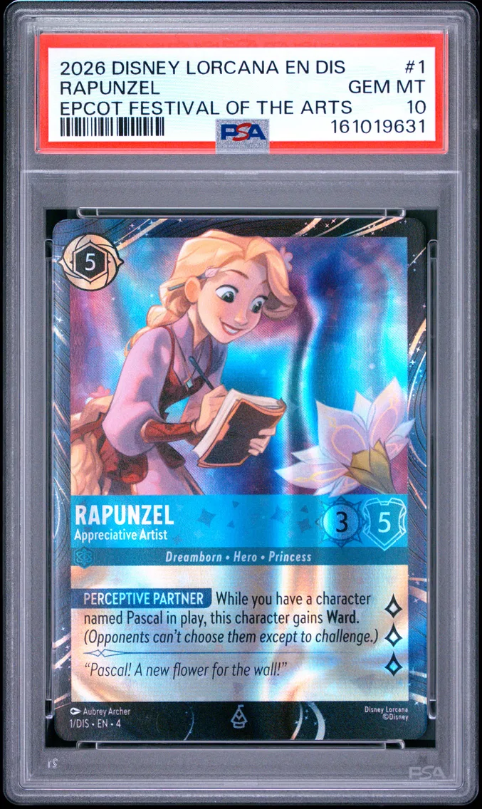 2026 #1 Rapunzel - Appreciative Artist PSA 10 Disney Lorcana EN Dis-Magical Places Promo