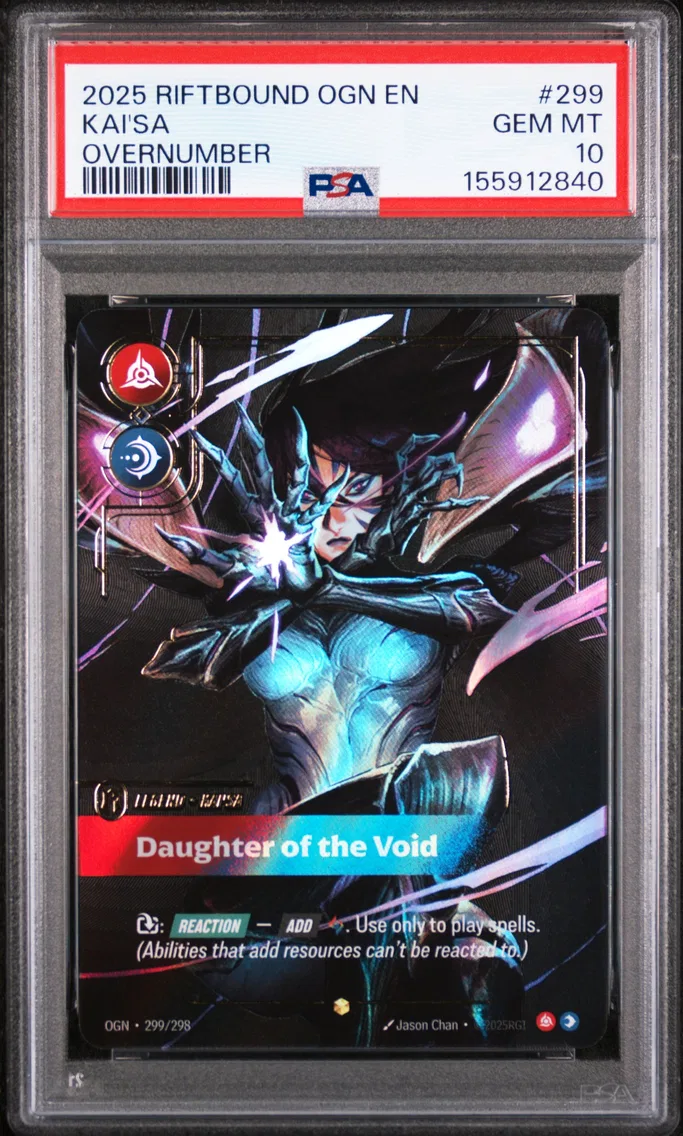 2025 #299 Kai'SA - Daughter of the Void PSA 10 Riftbound: League of Legends Ogn-Origins