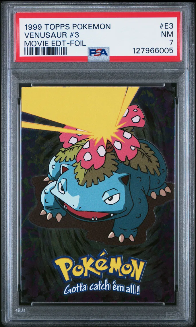 1999 #E3 Venusaur #3 PSA 7 Topps  the Movie Edt