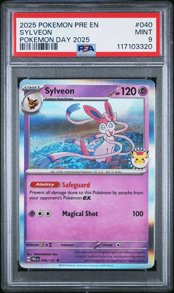 2025 #040 Sylveon PSA 9 Pre EN-Prismatic Evolutions