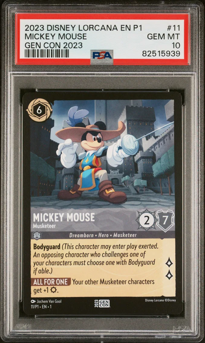2023 #11 Mickey Mouse - Musketeer PSA 10 Disney Lorcana EN P1-Promo