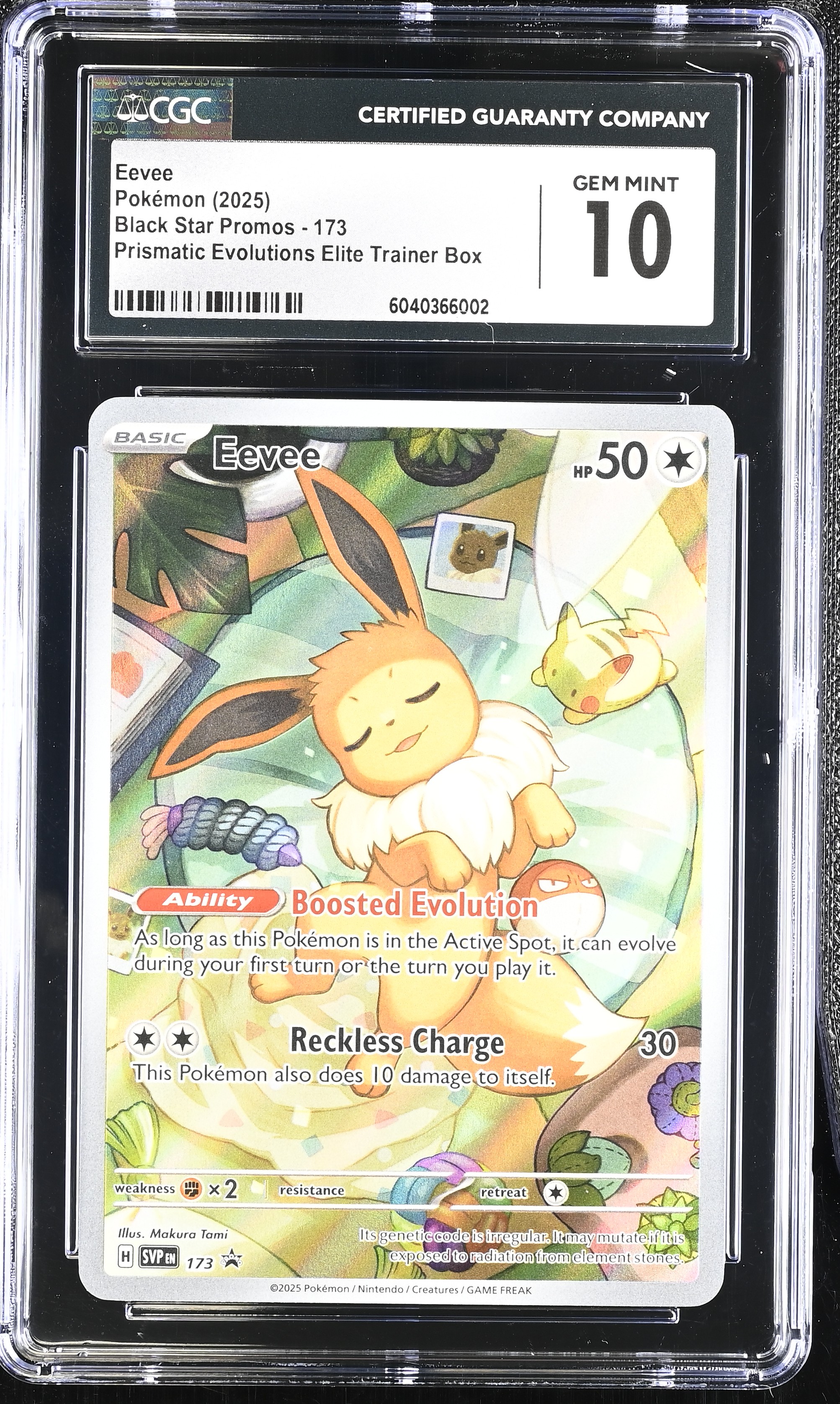 2025 #173 Eevee CGC 10 Black Star Promos - Scarlet & Violet Svp En - English