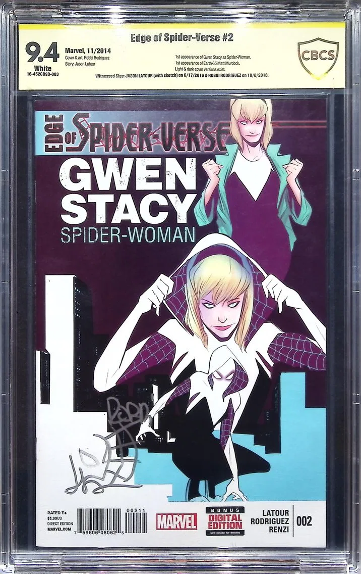 2014 Edge of Spider-Verse: Gwen Stacy #2 CBCS 9.4 Marvel Comics