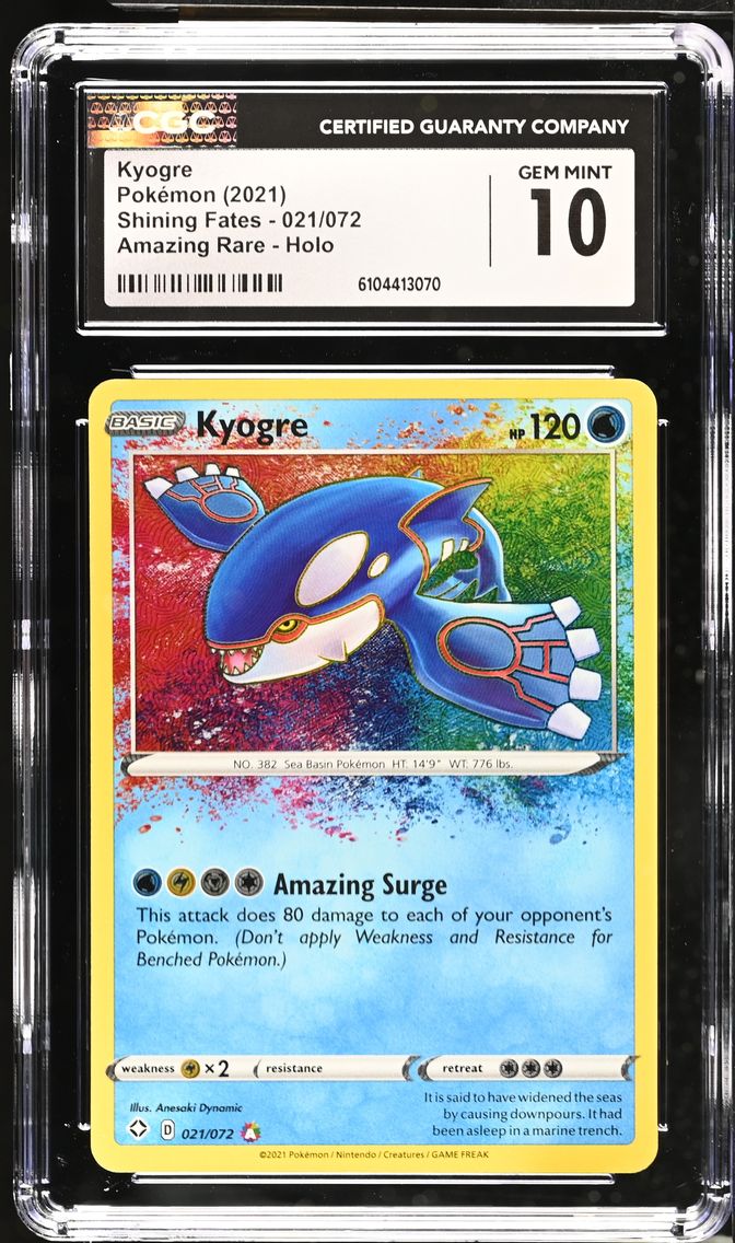 2021 #021 Kyogre CGC 10 Shining Fates - English