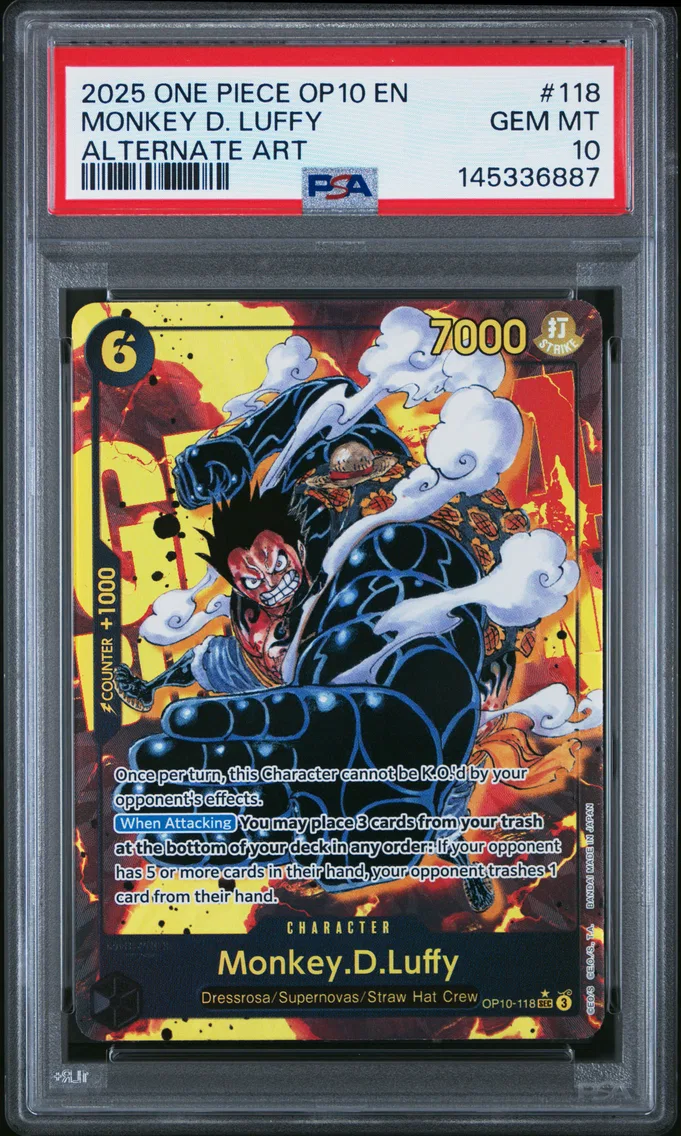 2025 #118 Monkey D. Luffy PSA 10 One Piece OP10-Royal Blood