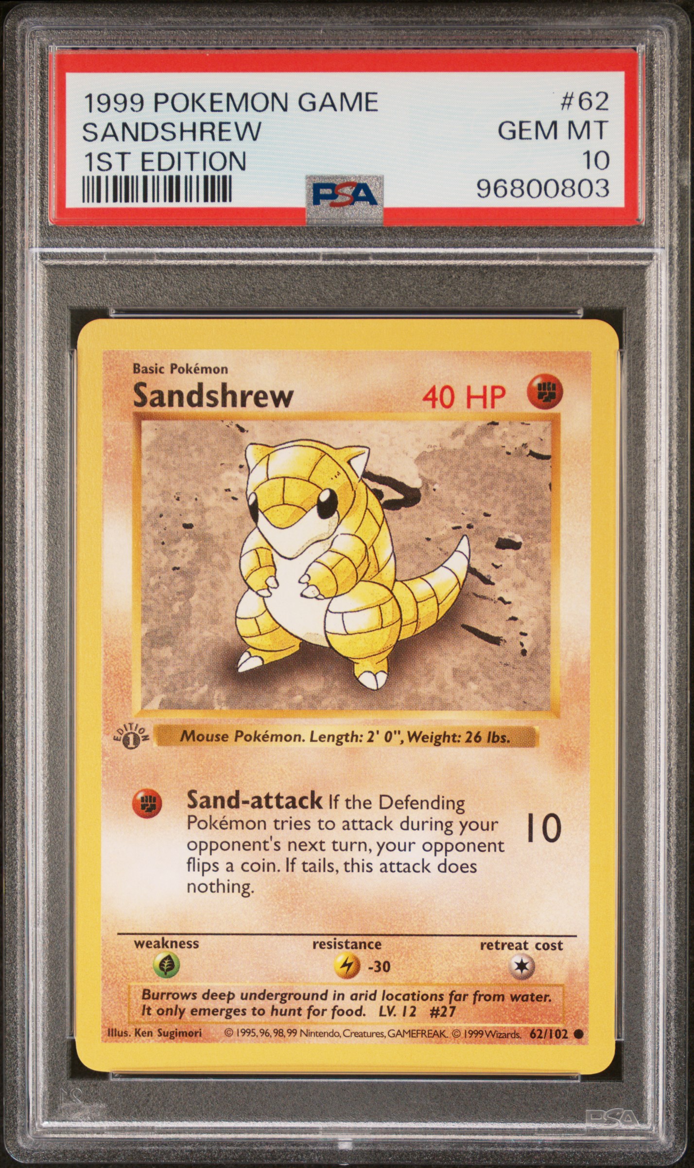 Sandshrew 1st Edition