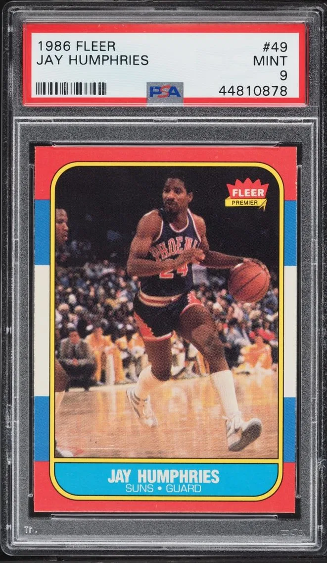 1986 Fleer Basketball Jay Humphries ROOKIE #49 PSA 9 MINT