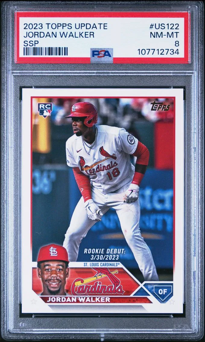 2023 #US122 Jordan Walker PSA 8 Topps Update