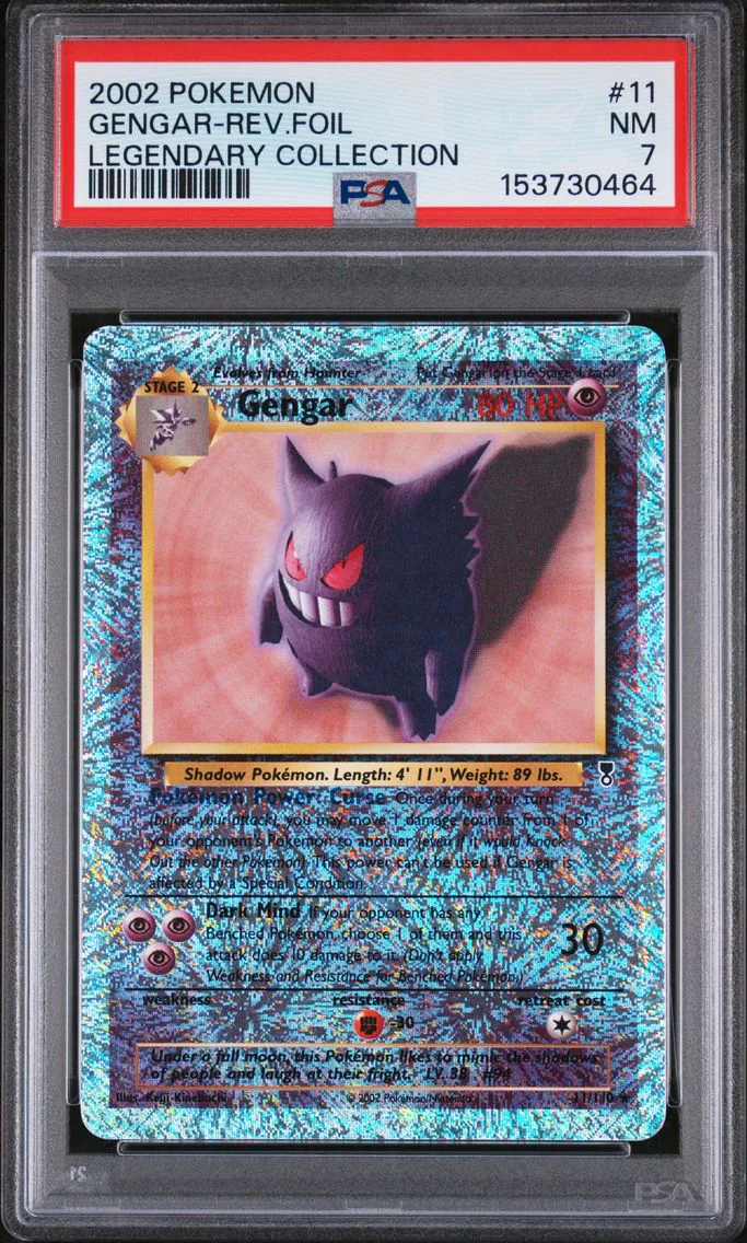 2002 #11 Gengar-Reverse Foil PSA 7 Legendary Collection