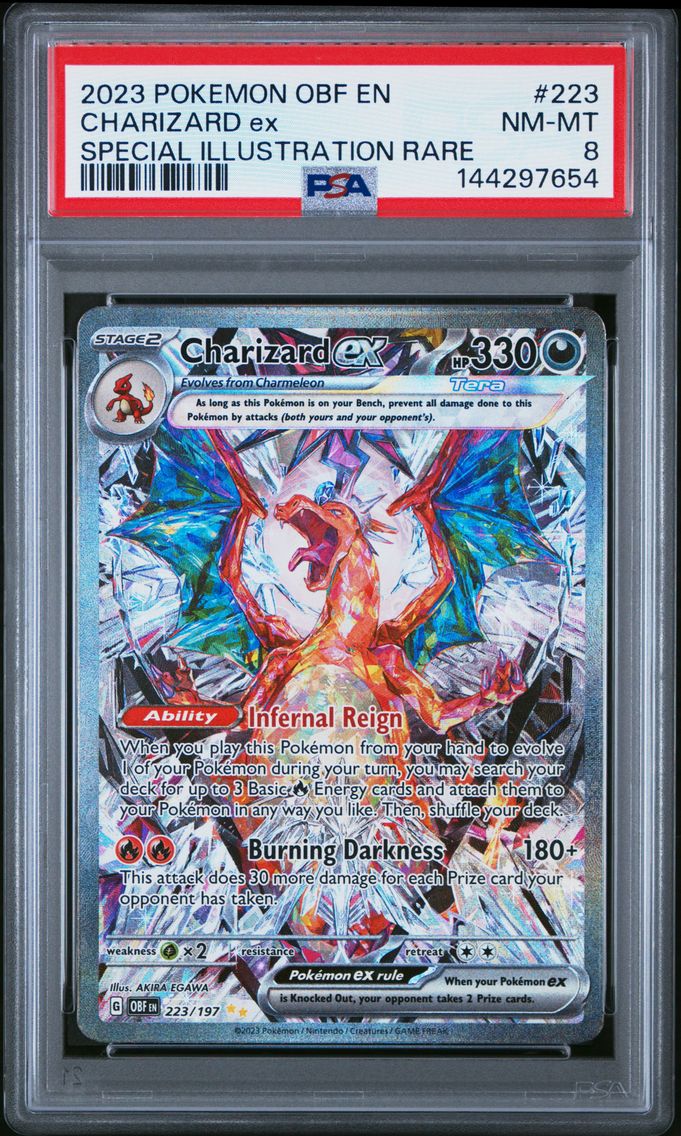 2023 #223 Charizard EX PSA 8 Obf
