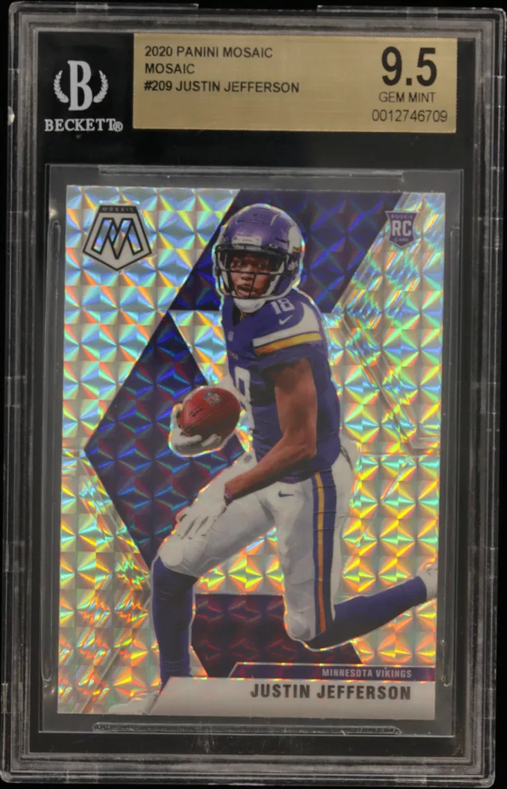 2020 #209 Justin Jefferson BGS 9.5 Panini Mosaic Mosaic