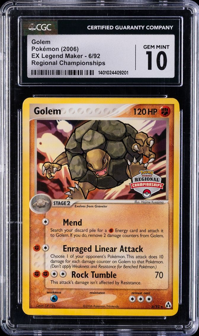 2006 #6 Golem CGC 10 EX Legend Maker - English Pokemon