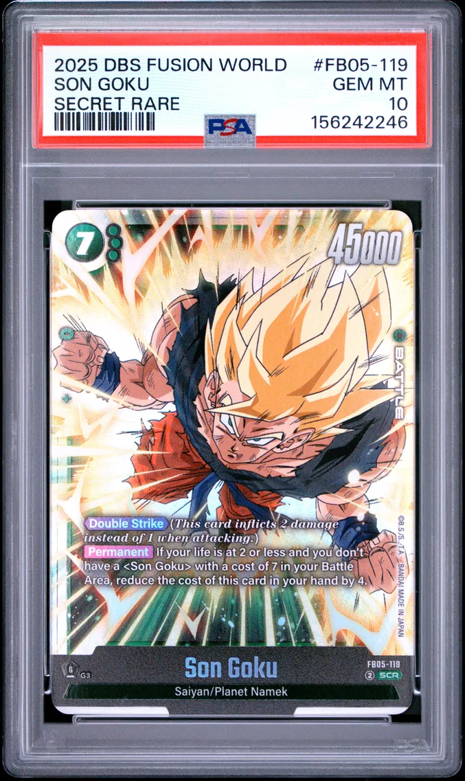 2025 #FB05-119 Son Goku PSA 10 Dragon Ball Super Card Game Fusion World New Adventure