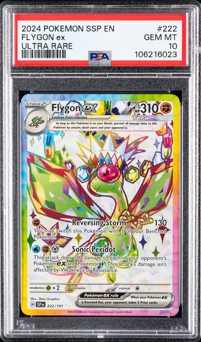 2024 #222 Flygon EX PSA 10 Ssp EN-Surging Sparks Pokemon