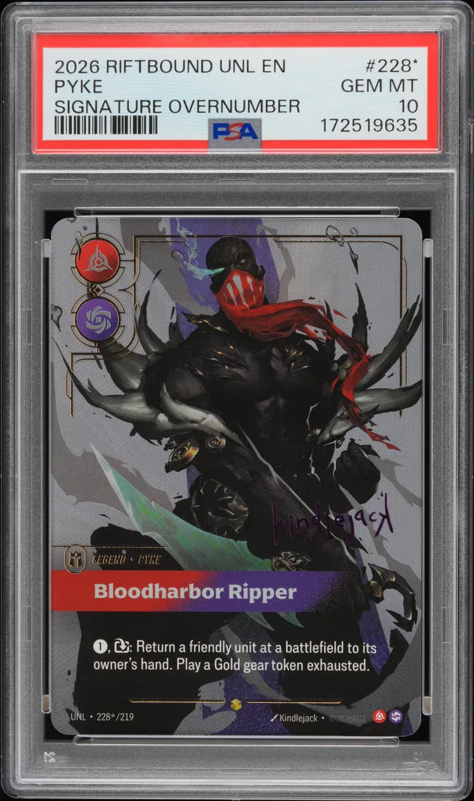 2026 #228* Pyke - Bloodharbor Ripper PSA 10 Riftbound: League of Legends Unl-Unleashed