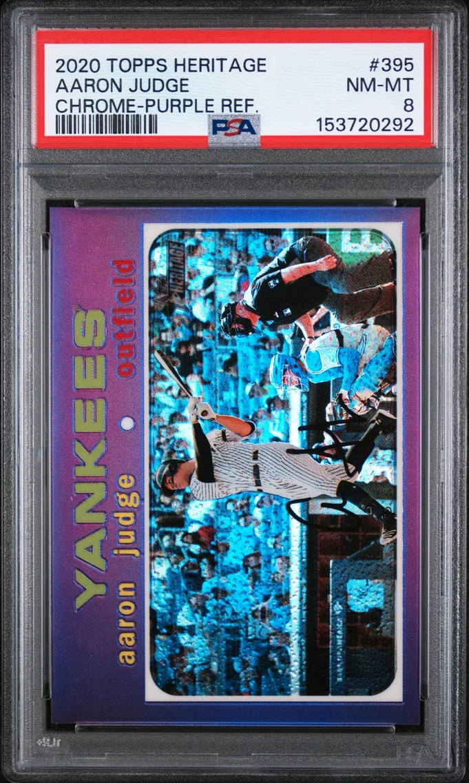 2020 #395 AARON JUDGE PSA 8 Topps Heritage