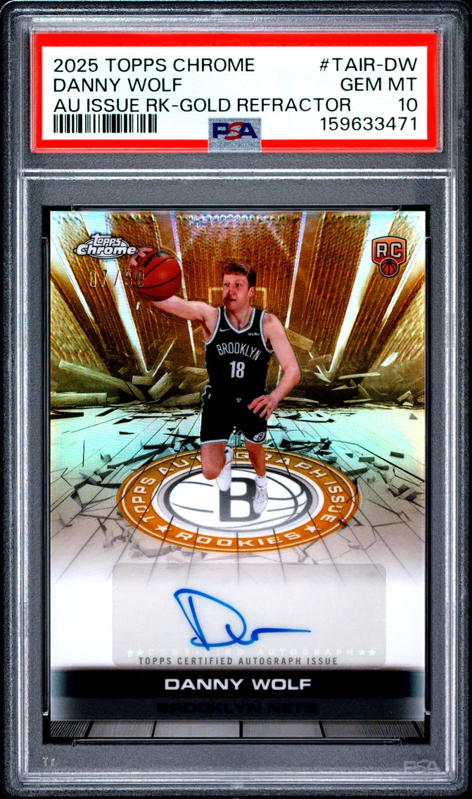 2025 #TAIR-DW Danny Wolf PSA 10 Topps Chrome Autograph Issue Rookies
