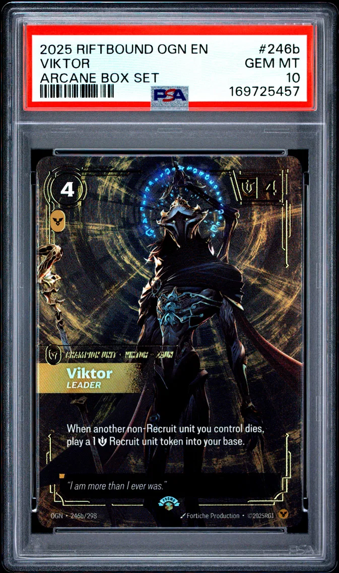 2025 #246b Viktor - Leader PSA 10 Riftbound: League of Legends Ogn-Origins