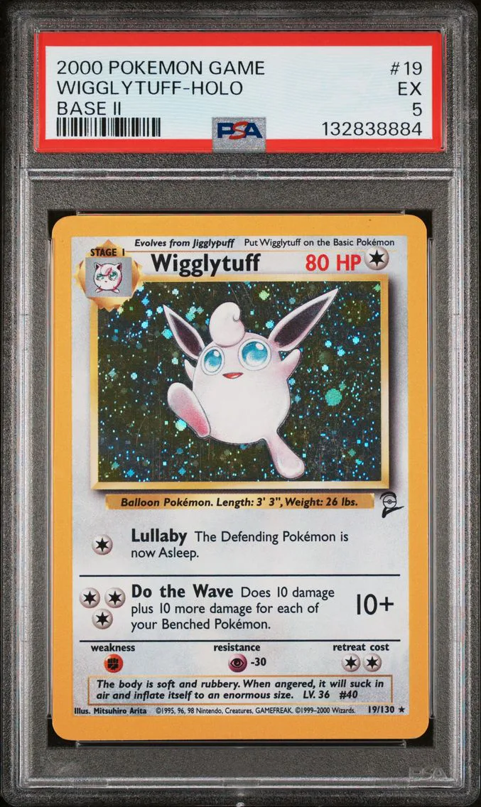 2000 #19 Wigglytuff-Holo PSA 5 Game Base II