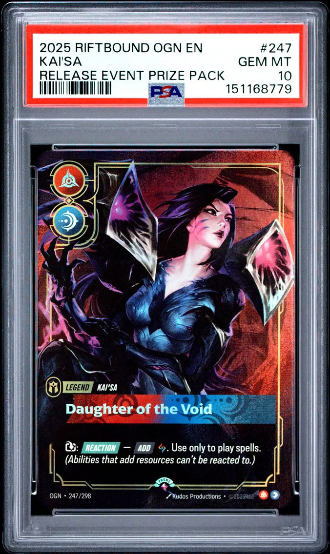 2025 #247 Kai'SA - Daughter of the Void PSA 10 Riftbound: League of Legends Ogn-Origins