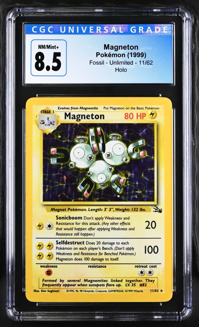 1999 Fossil - Unlimited - English Magneton #11 CGC 8.5