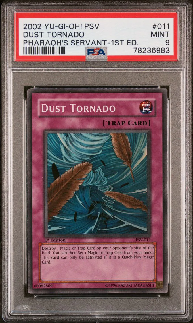 2002 #011 Dust Tornado 1st Edition PSA 9 YU-GI-Oh! Psv-Pharaoh's Servant