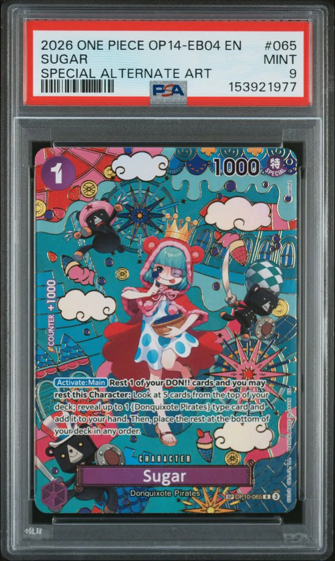 2026 #065 Sugar PSA 9 One Piece OP14-EB04-the Azure Sea's Seven