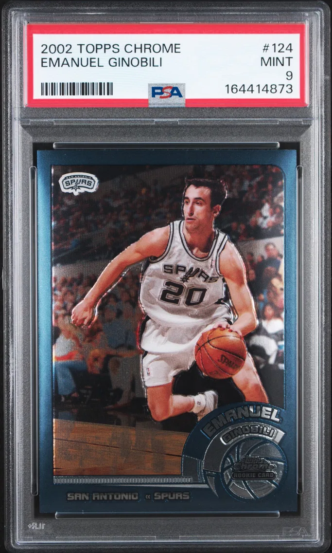 2002 #124 Emanuel Ginobili PSA 9 Topps Chrome