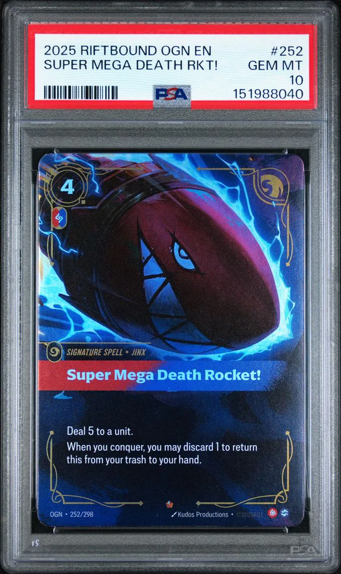 2025 #252 Super Mega Death Rocket! PSA 10 Riftbound: League of Legends Ogn-Origins