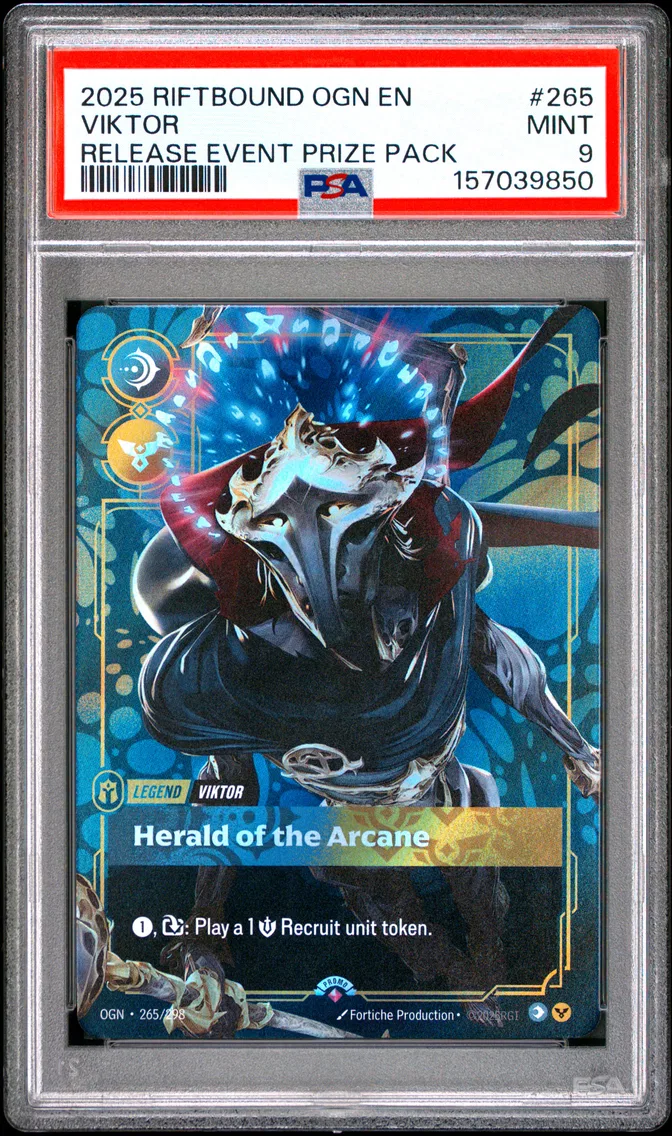 2025 #265 Viktor - Herald of the Arcane PSA 9 Riftbound: League of Legends Ogn-Origins