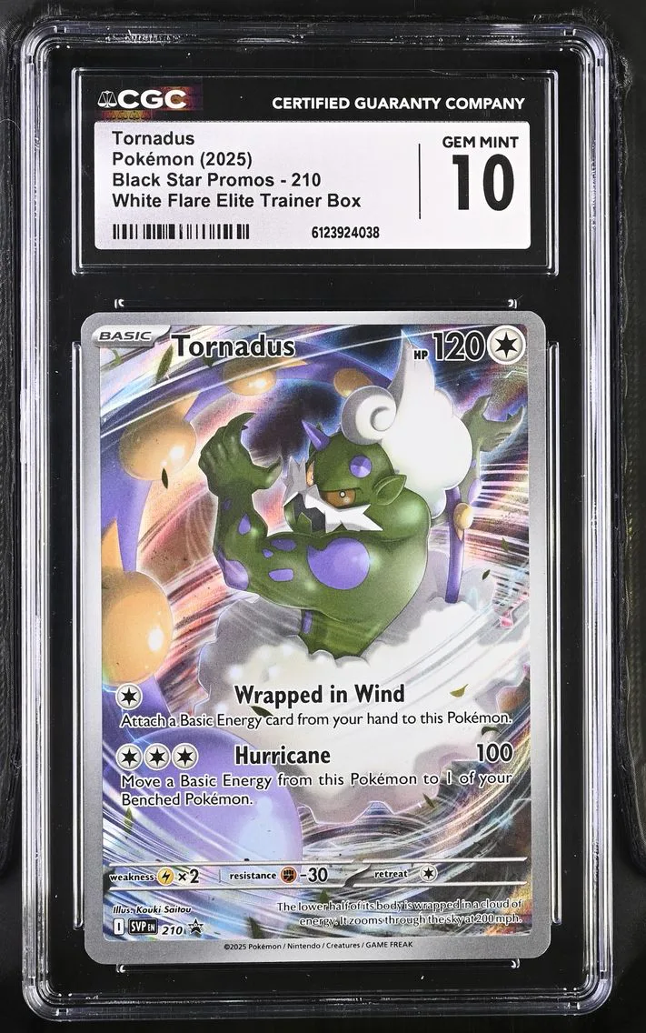 2025 #210 Tornadus CGC 10 Black Star Promos - Scarlet & Violet SVP EN - English