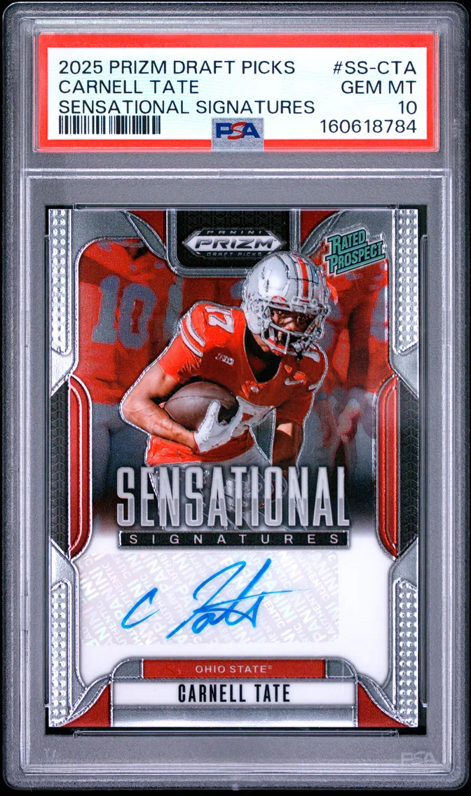 2025 #SS-CTA Carnell Tate PSA 10 Panini Prizm Draft Picks Sensational Signatures