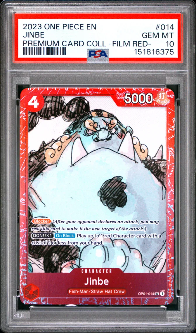 2023 #014 Jinbe PSA 10 One Piece Premium Card Collection -One Piece Film Red-