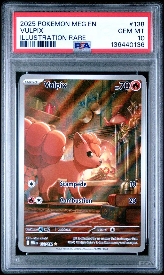 2025 #138 Vulpix PSA 10 Meg EN-Mega Evolution