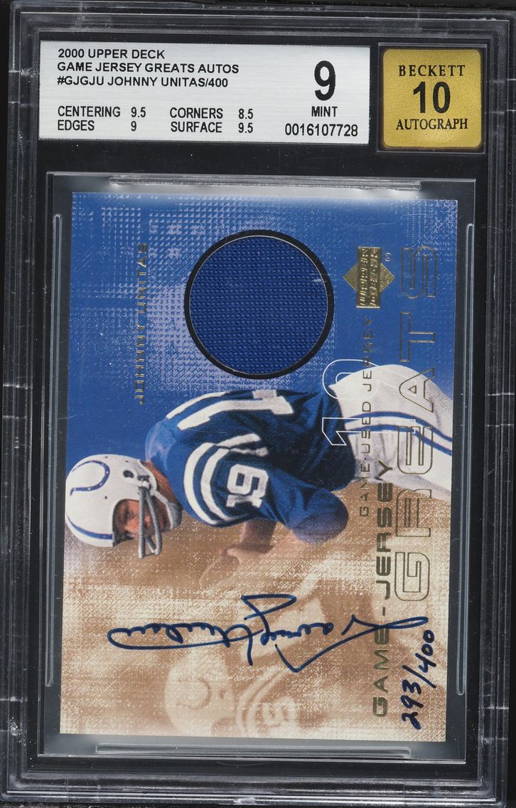 2000 #GJGJU Johnny Unitas BGS 9