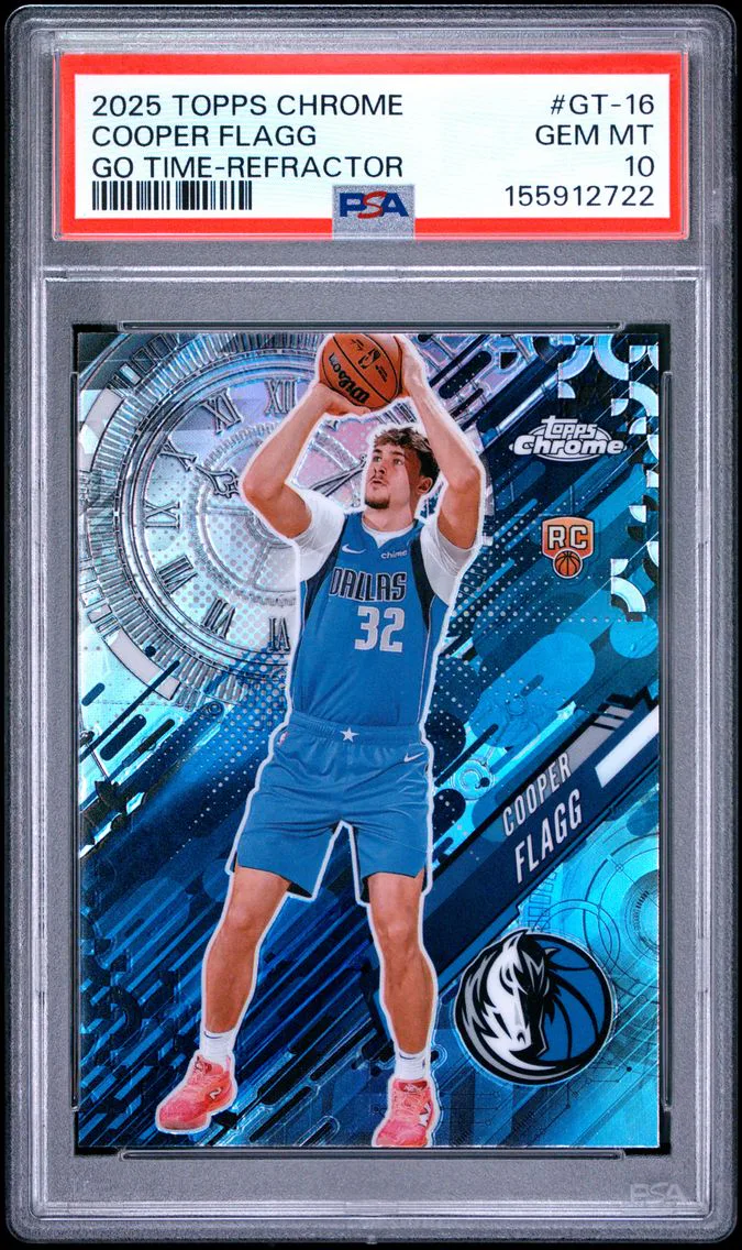 2025 #GT-16 Cooper Flagg PSA 10 Topps Chrome Go Time