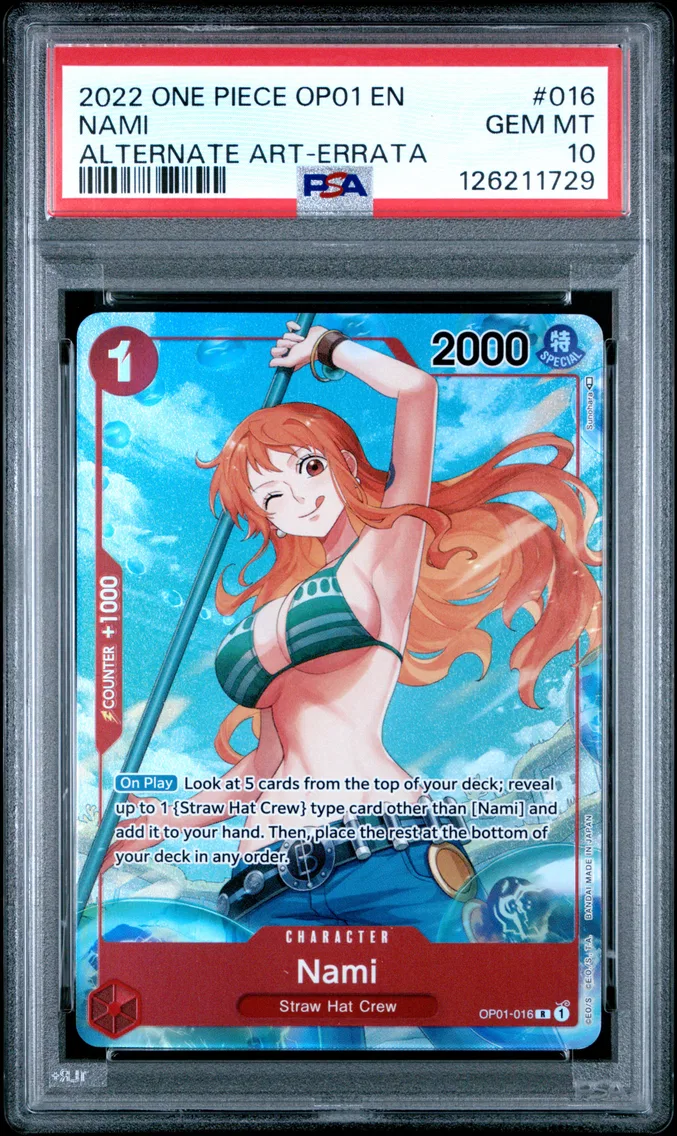 2022 #016 Nami PSA 10 One Piece OP01-Romance Dawn