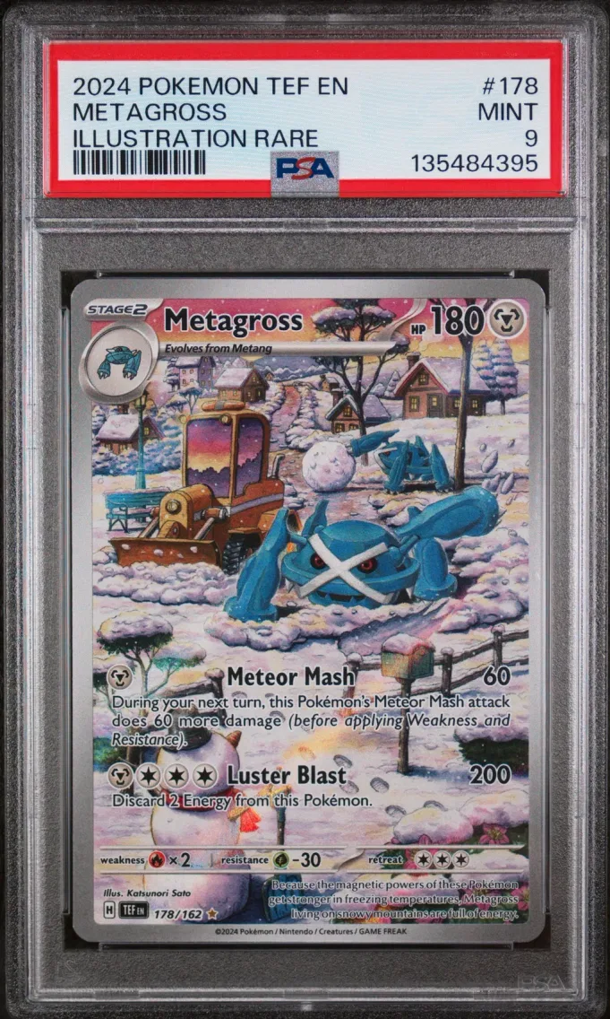 2024 Pokemon Tef EN-Temporal Forces Metagross Tef EN-Temporal Forces #178 PSA 9