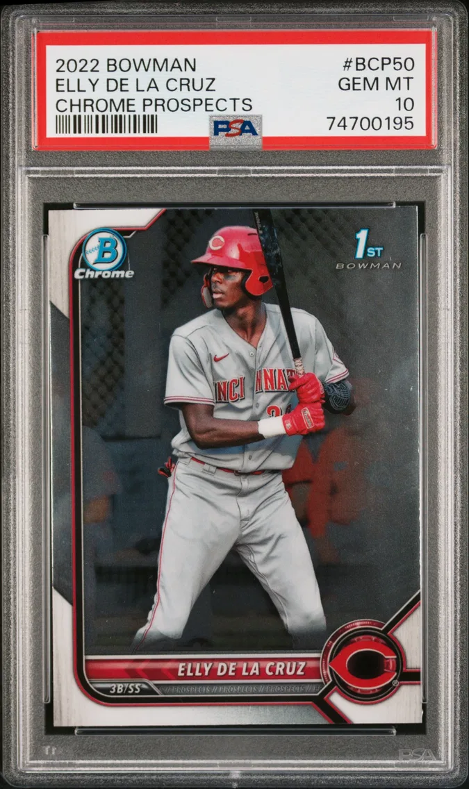 2022 #BCP50 Elly de La Cruz PSA 10 Bowman Chrome Prospects
