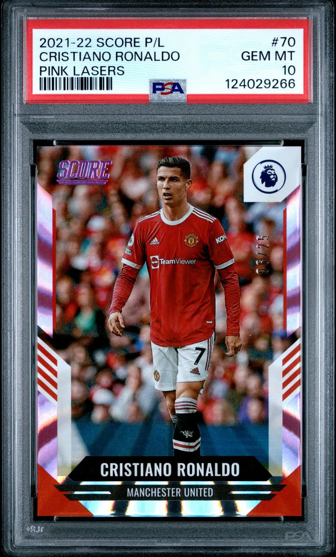 2021 #70 Cristiano Ronaldo PSA 10 Panini Score Premier League