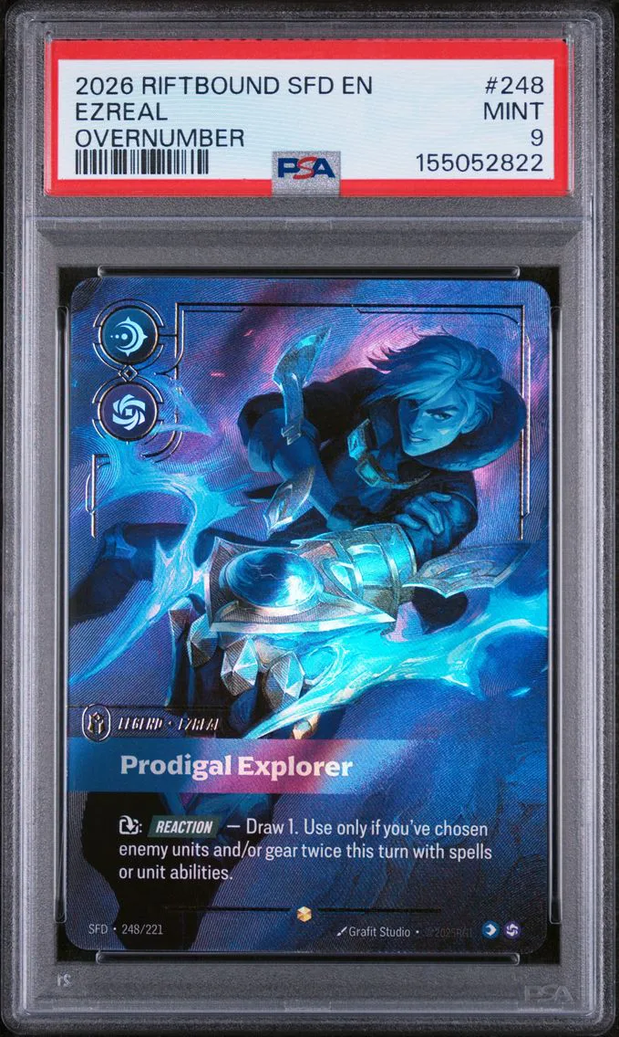 2026 #248 Ezreal - Prodigal Explorer PSA 9 Riftbound: League of Legends Sfd-Spiritforged
